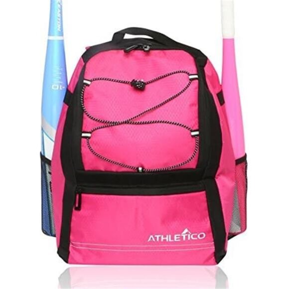 Youth Baseball Bag -Bat Backpack for Baseball,T-Ball & Softball Equipment & Gear - Picture 1 of 2